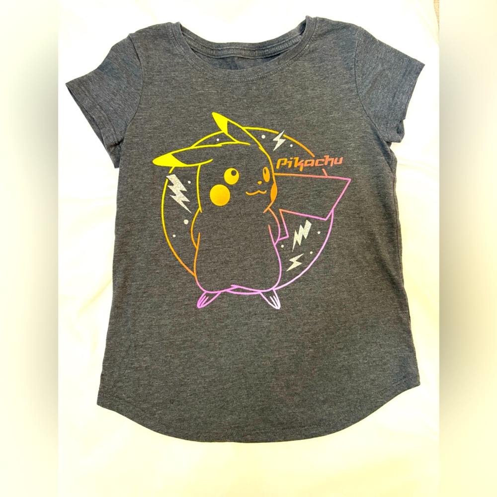 Pikachu Gray Kids T-Shirt